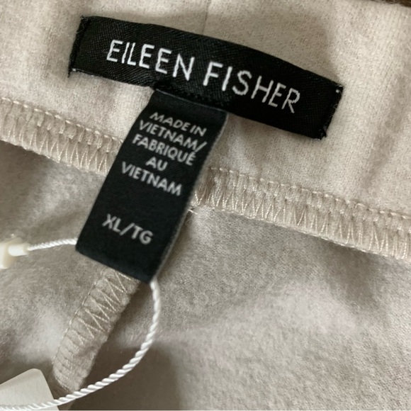 Eileen fisher Womens chalk gray 100% wool high waist straight leg pants XL NWT - Picture 8 of 10